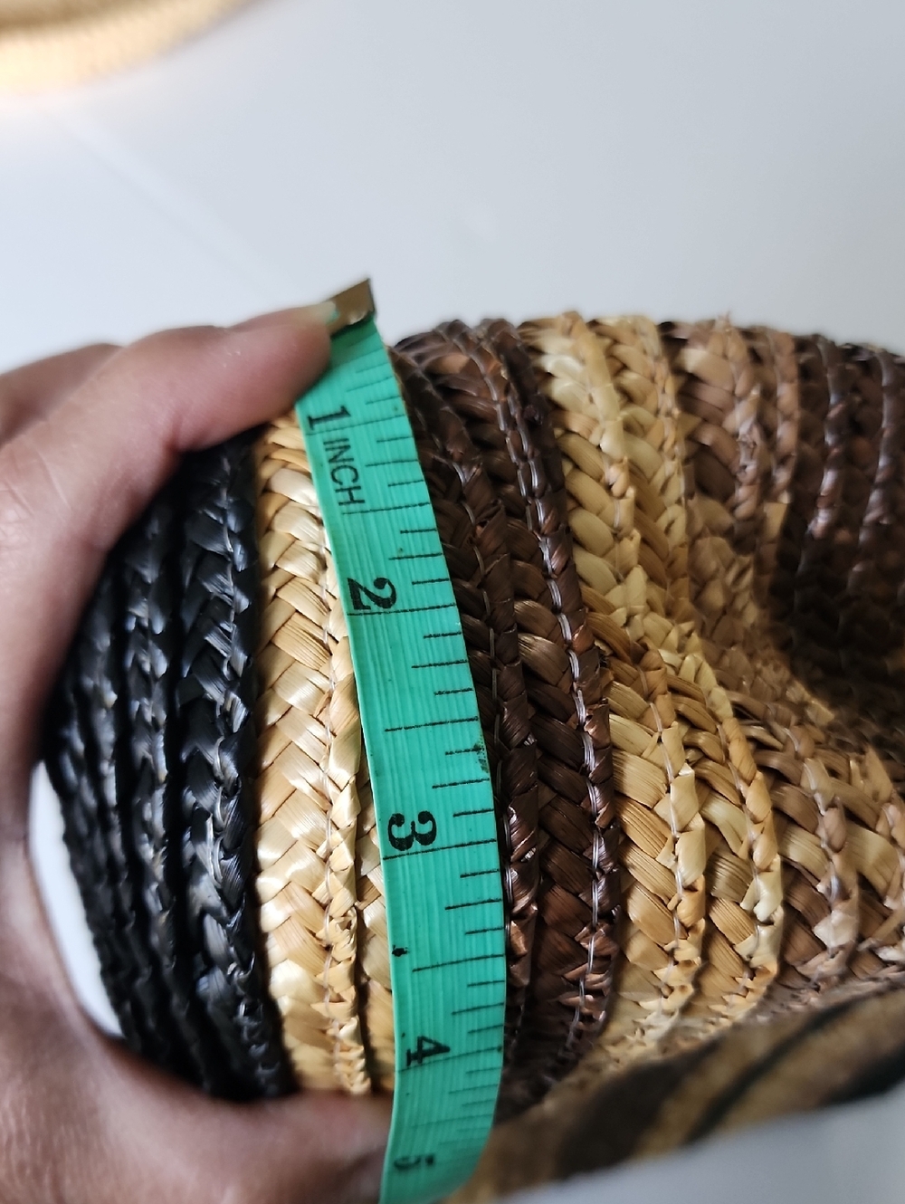 croft & barrow Striped Woven Tote in Natural, Brown and Black - Picture 8 of 12